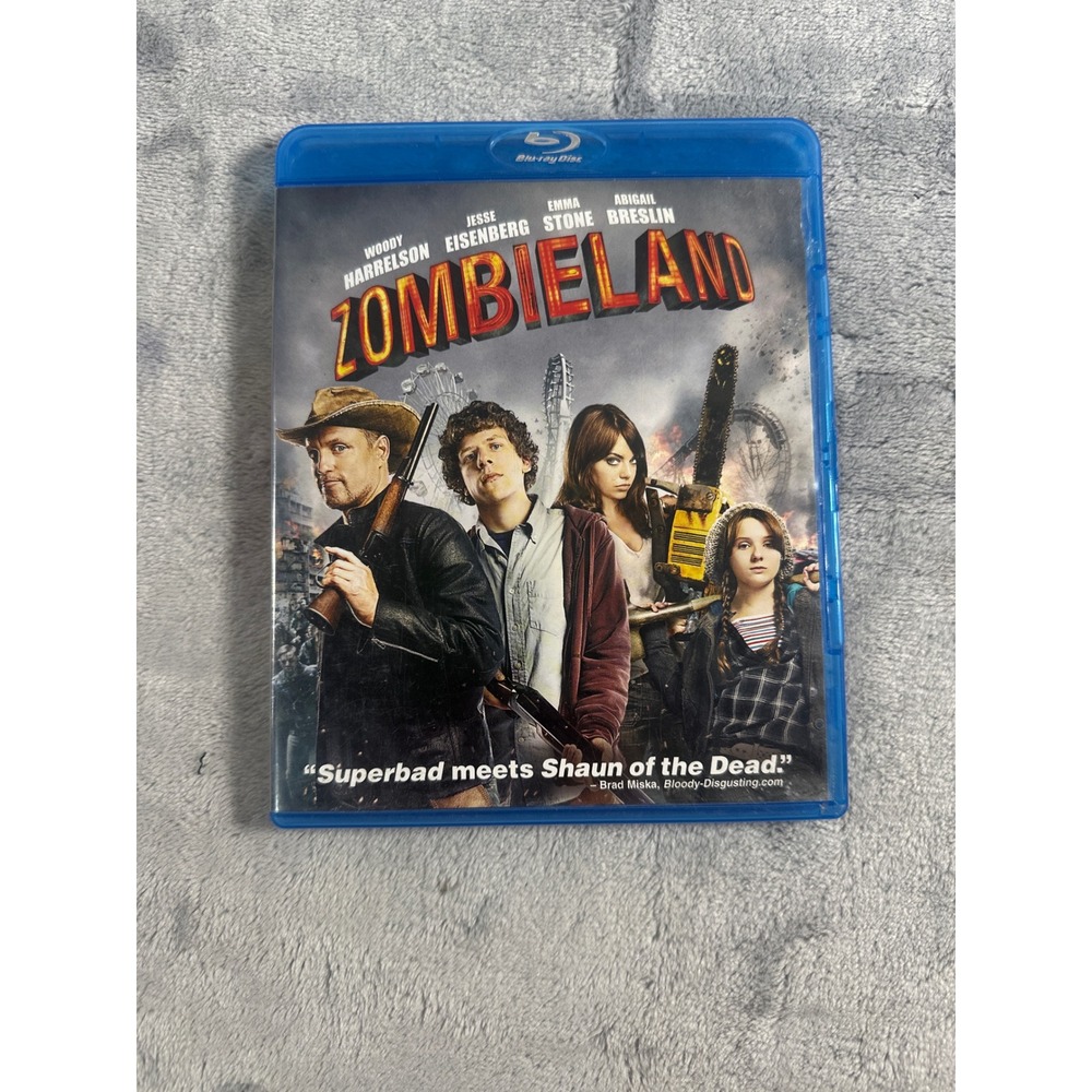 Zombieland Blu-ray Movie Woody Harrelson Emma Stone Sony Pictures Comedy